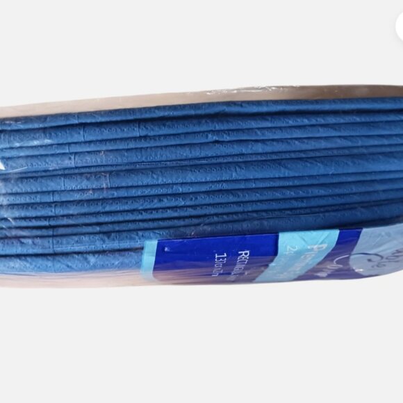 6 Pack Rectangle Tablecloth Cover Blue Paper Disposable For Tables 54x108 Inch - Picture 3 of 11